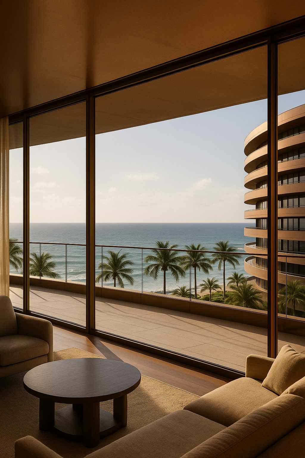 Luxury interior view of Atlas anarcho-capitalist city apartments